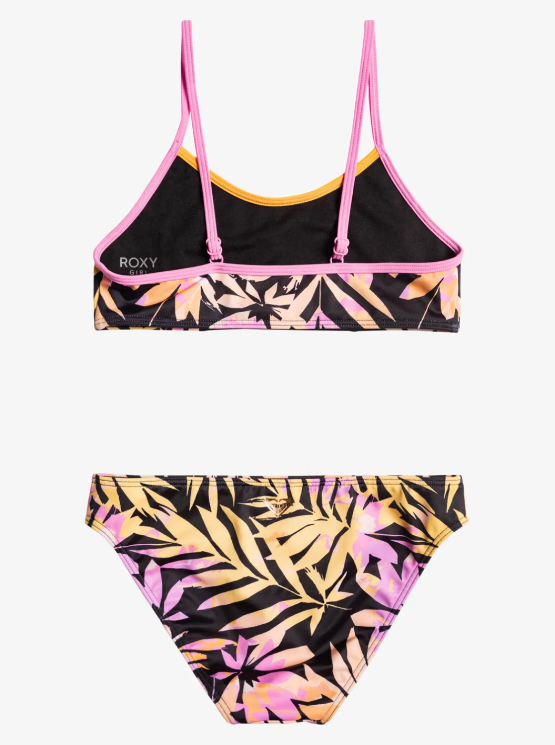 Roxy Swim*Active Joy - Bralette Bikiniset Voor Meisjes 6-16 Anthracite Zebra Jungle Girl