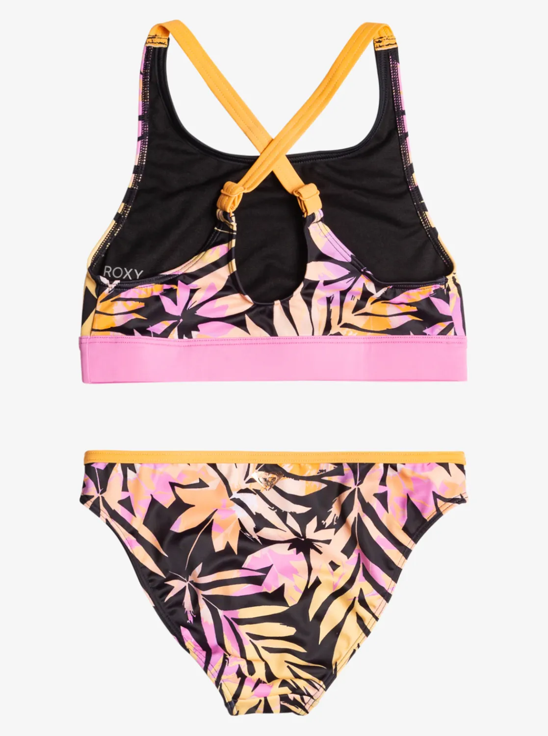 Roxy Swim*Active Joy - Crop Bikiniset Voor Meisjes 6-16 Anthracite Zebra Jungle Girl