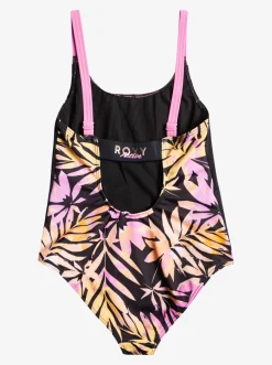 Roxy Swim*Active Joy - Eendelig Badpak Voor Meisjes 6-16 Anthracite Zebra Jungle Girl