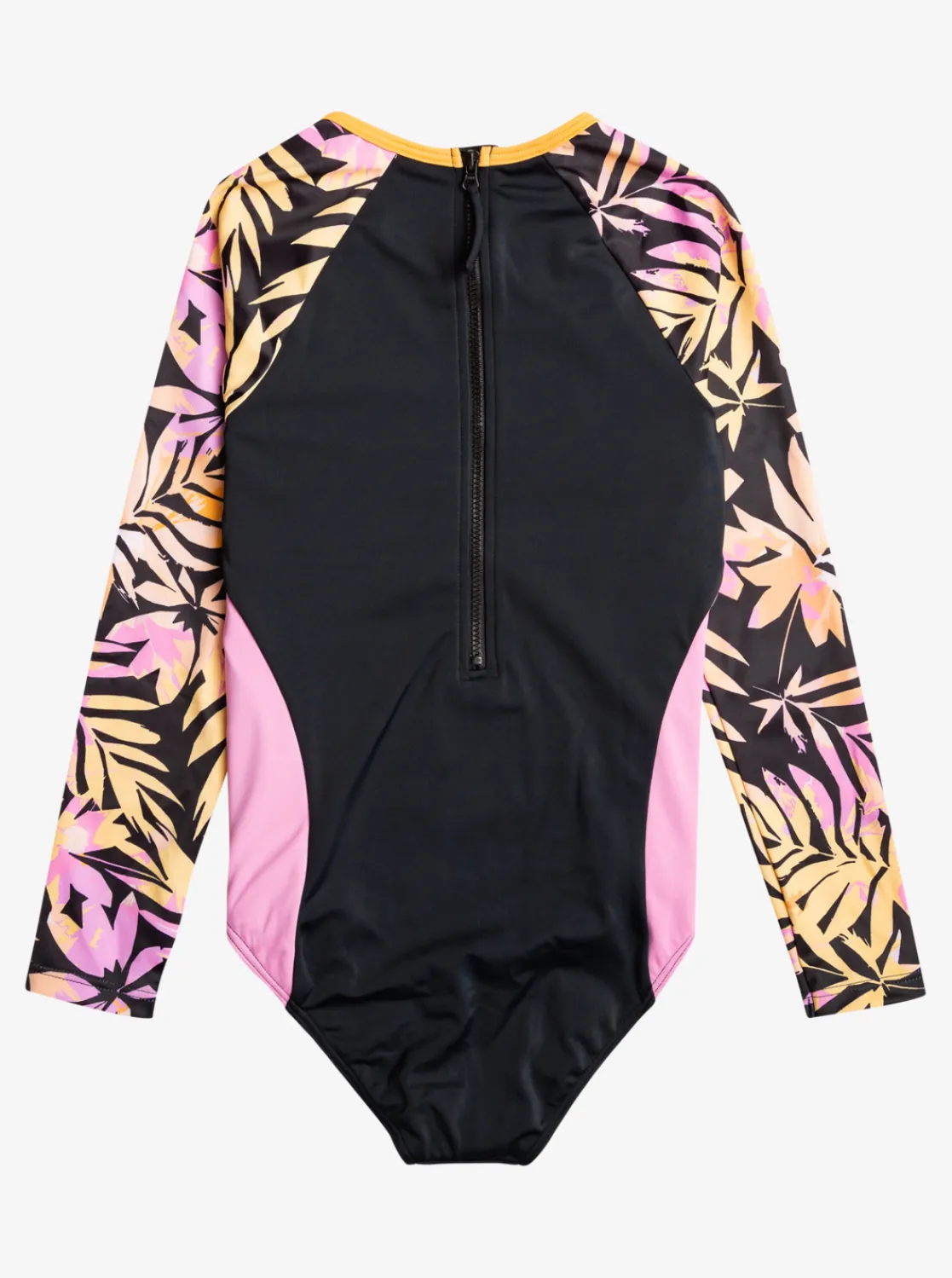 Roxy Surf*Active Joy - Eendelige Rashguard Met Lange Mouw Voor Meisjes 6-16 Anthracite Zebra Jungle Girl
