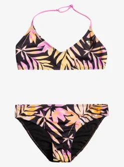 Roxy Swim*Active Joy - Triangel Bikiniset Voor Meisjes 6-16 Anthracite Zebra Jungle Girl