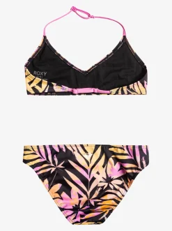 Roxy Swim*Active Joy - Triangel Bikiniset Voor Meisjes 6-16 Anthracite Zebra Jungle Girl