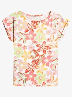 Roxy T-Shirts & Blouses*African Sunset - T-Shirt Voor Meisjes 4-16 Snow White Bayside Blooms