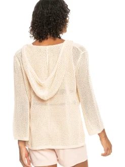 Roxy Truien & Cardigans*After Beach Break - Poncho Met Capuchon Voor Dames Tapioca