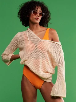 Roxy Truien & Cardigans*After Beach Break - Poncho Met Capuchon Voor Dames Tapioca