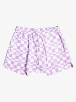 Roxy Rokken & Shorts*All Over Again - Elastische Short Voor Meisjes 10-16 Purple Rose Flower Box