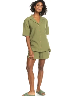 Roxy T-Shirts & Tops*Aloha Sunset - Overhemd Met Korte Mouwen Voor Dames Loden Green