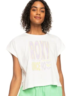 Roxy T-Shirts & Tops*Alone On The Beach - Boxy T-Shirt Voor Dames Snow White