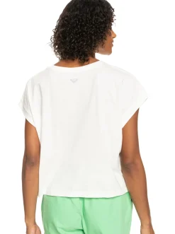 Roxy T-Shirts & Tops*Alone On The Beach - Boxy T-Shirt Voor Dames Snow White