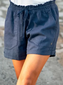 Roxy Shorts*Another Kiss - Linnen Short Voor Dames Mood Indigo