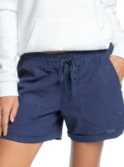 Roxy Shorts*Another Kiss - Linnen Short Voor Dames Mood Indigo