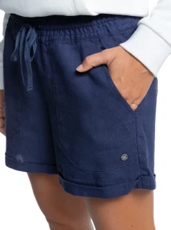 Roxy Shorts*Another Kiss - Linnen Short Voor Dames Mood Indigo