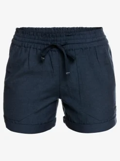 Roxy Shorts*Another Kiss - Linnen Short Voor Dames Mood Indigo