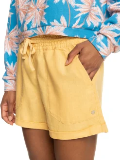 Roxy Shorts*Another Kiss - Linnen Short Voor Dames Flax