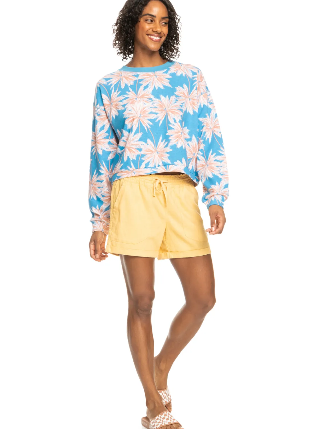 Roxy Shorts*Another Kiss - Linnen Short Voor Dames Flax