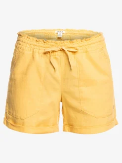 Roxy Shorts*Another Kiss - Linnen Short Voor Dames Flax