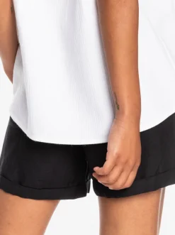 Roxy Shorts*Another Kiss - Linnen Short Voor Dames Anthracite