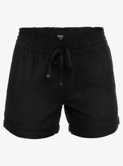 Roxy Shorts*Another Kiss - Linnen Short Voor Dames Anthracite