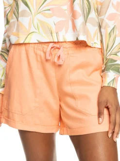 Roxy Shorts*Another Kiss - Linnen Short Voor Dames Papaya Punch