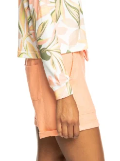 Roxy Shorts*Another Kiss - Linnen Short Voor Dames Papaya Punch