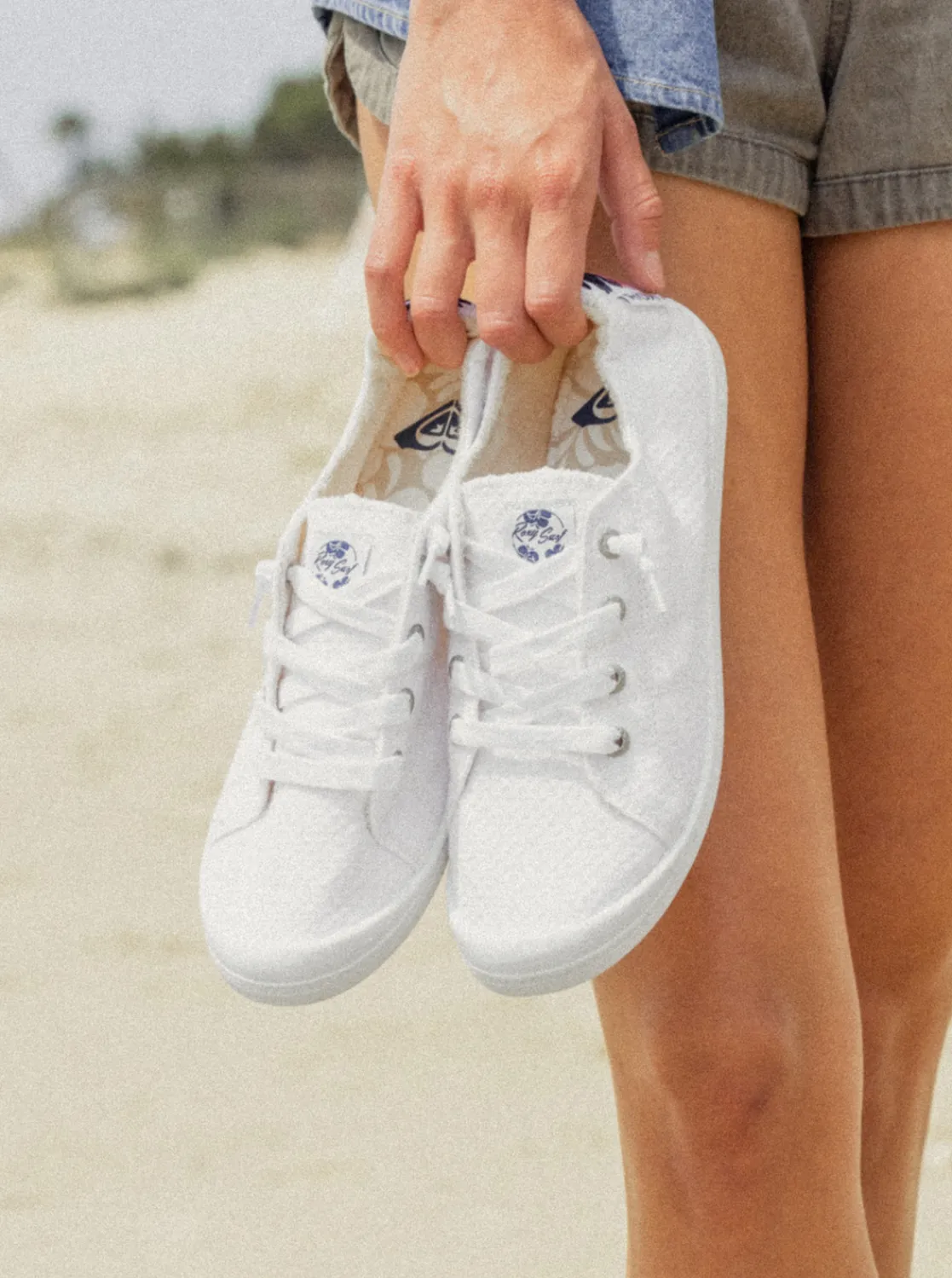 Roxy Sneakers*Bayshore - Slip-On Schoenen Voor Dames White