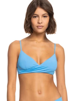 Roxy Bikini Tops*Beach Classics - Gekruiste Bralette Bikinitop Voor Dames Azure Blue