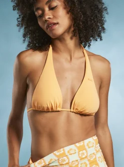 Roxy Bikini Tops*Beach Classics - Langere Tri Bikinitop Voor Dames Mock Orange