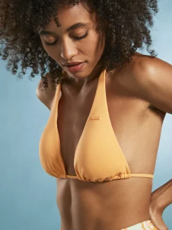 Roxy Bikini Tops*Beach Classics - Langere Tri Bikinitop Voor Dames Mock Orange