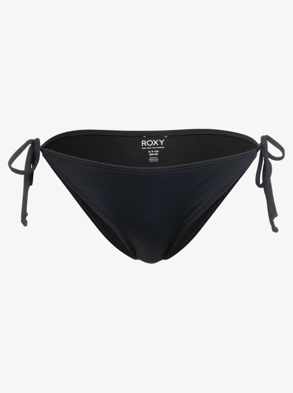 Roxy Bikini Bottoms*Beach Classics - Opzij Geknoopt Bikinibroekje Voor Dames Anthracite