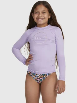 Roxy Surf*Beach Classics - Rash Vest Met Lange Mouwen En Upf 50 Voor Meisjes 6-16 Purple Rose