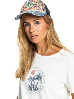 Roxy Hoeden & Petten*Beautiful Morning - Trucker Cap Voor Dames Mood Indigo Ditsy Love