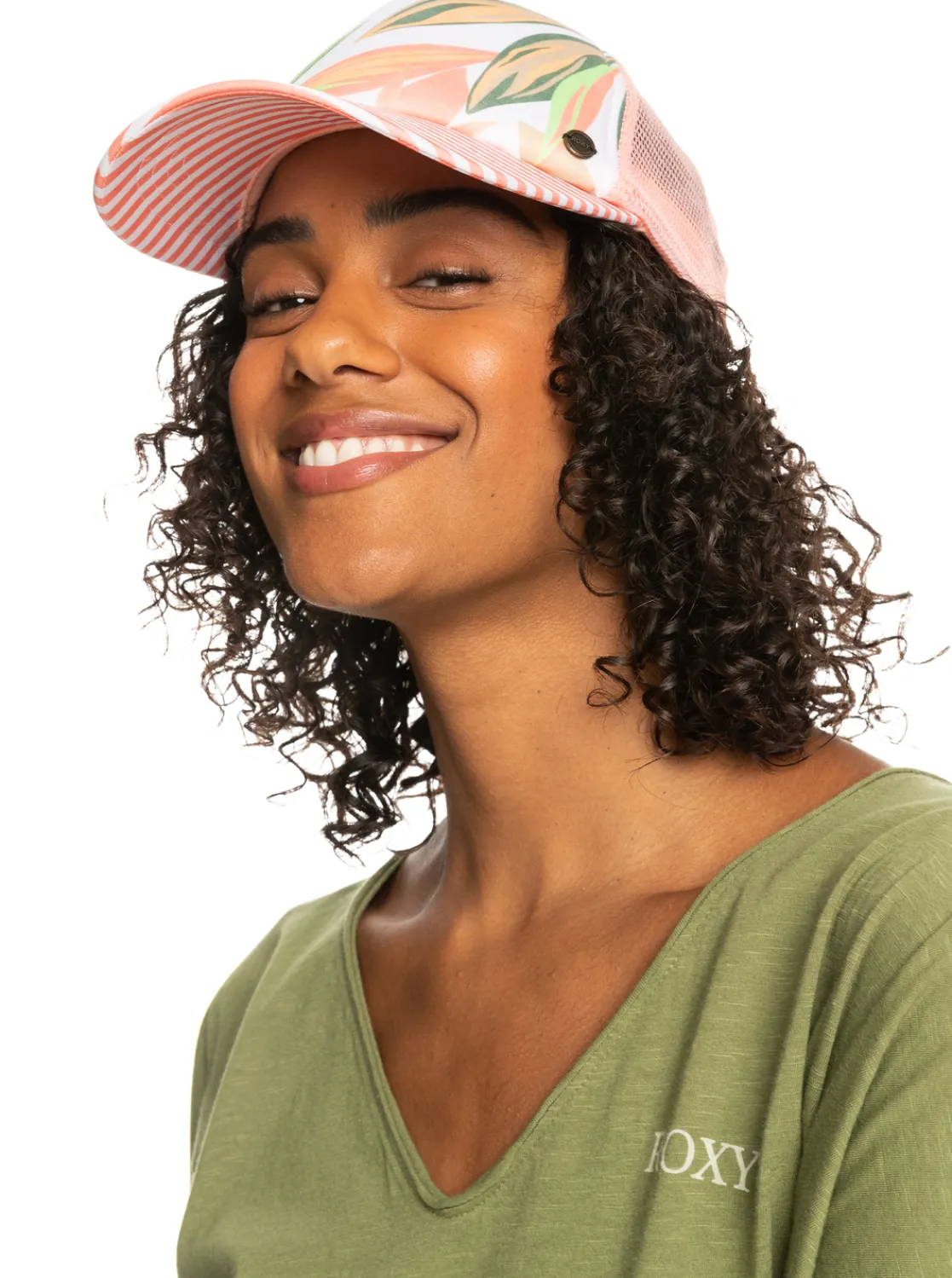 Roxy Hoeden & Petten*Beautiful Morning - Trucker Cap Voor Dames Bright White Subtly Salty Mult
