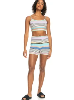 Roxy Shorts*Best Time Of Day - Aangename Ribgebreide Short Voor Dames Anthracite Good Vibration