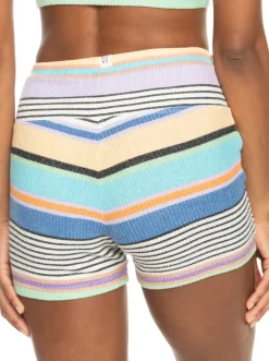 Roxy Shorts*Best Time Of Day - Aangename Ribgebreide Short Voor Dames Anthracite Good Vibration