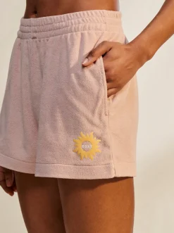 Roxy Shorts*Better Not Wait - Short Van Badstof Voor Dames Peach Whip