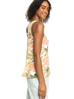 Roxy T-Shirts & Tops*Better Than Ever Printed - Vest Top Voor Dames Snow White Subtly Salty Multic