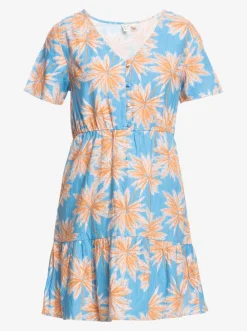 Roxy Jurken*Bikini Party - Mini-Jurk Voor Dames Azure Blue Palm Island
