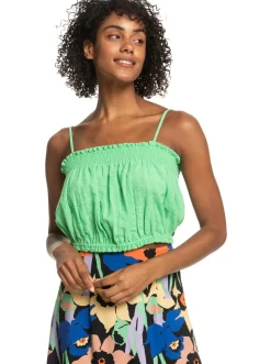 Roxy T-Shirts & Tops*Bikini Vibes - Korte Strappy Top Voor Dames Absinthe Green