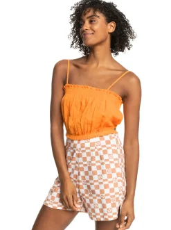 Roxy T-Shirts & Tops*Bikini Vibes - Korte Strappy Top Voor Dames Mock Orange
