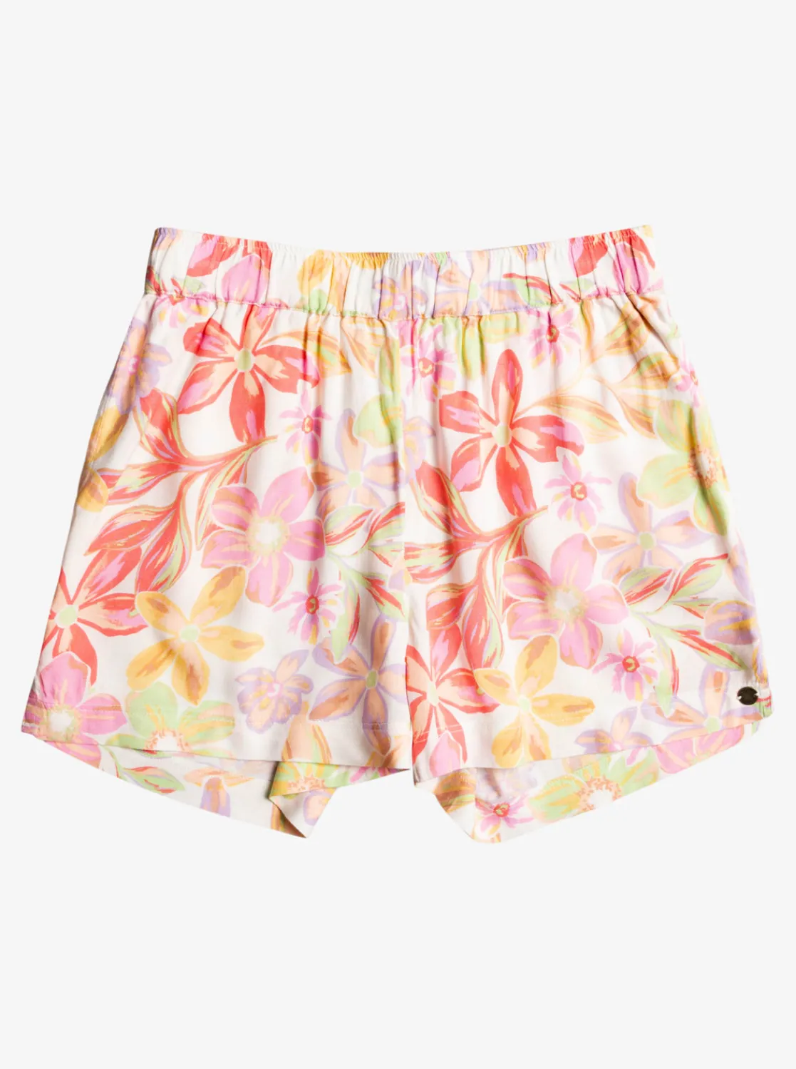 Roxy Rokken & Shorts*Blue Ocean Floor - Elastische Short Voor Meisjes 4-16 Snow White Bayside Blooms