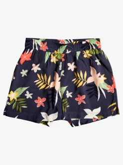 Roxy Rokken & Shorts*Blue Ocean Floor - Elastische Short Voor Meisjes 4-16 Mood Indigo Alma Apparel