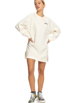 Roxy Truien & Cardigans*Breaking Waves - Sweater-Jurk Voor Dames Snow White