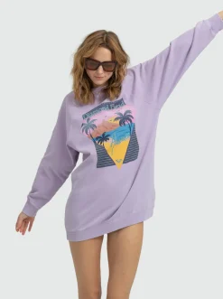 Roxy Truien & Cardigans*Breaking Waves - Sweater-Jurk Voor Dames Purple Rose