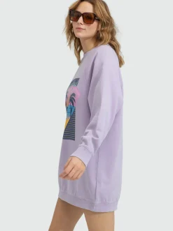 Roxy Truien & Cardigans*Breaking Waves - Sweater-Jurk Voor Dames Purple Rose