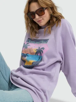 Roxy Truien & Cardigans*Breaking Waves - Sweater-Jurk Voor Dames Purple Rose