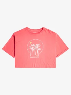 Roxy T-Shirts & Blouses*Call You Mine - Oversized Boxy T-Shirt Voor Meisjes 4-16 Sun Kissed Coral