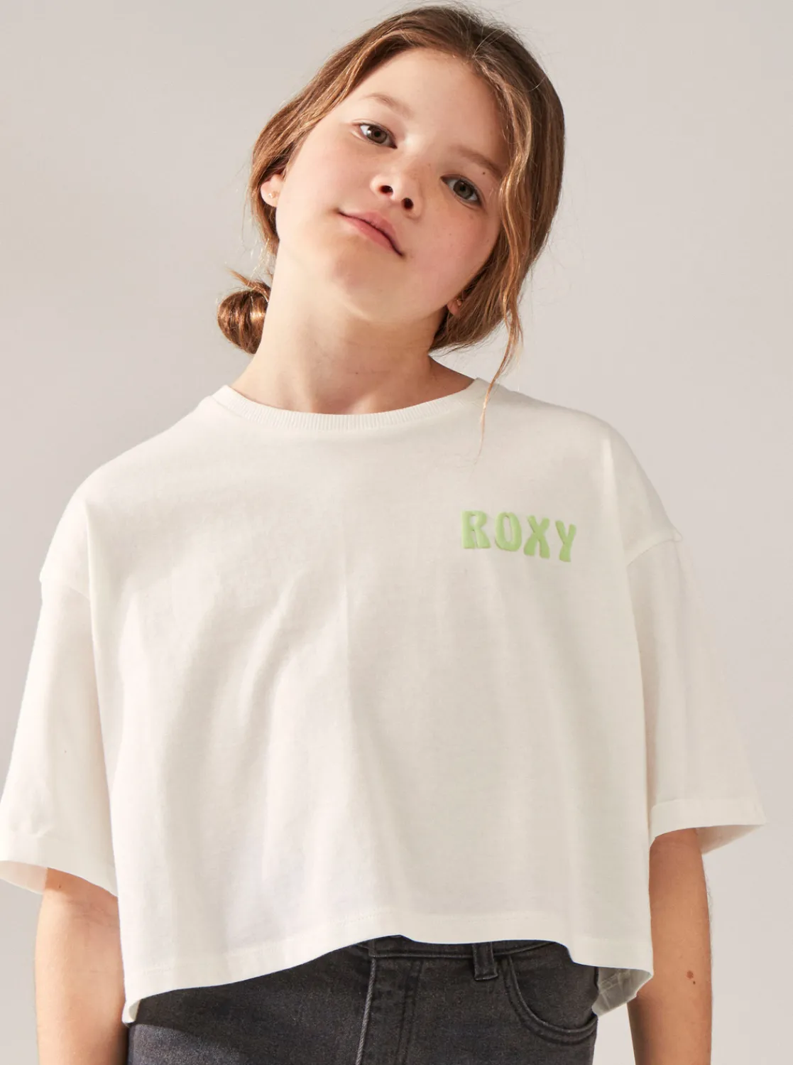 Roxy T-Shirts & Blouses*Call You Mine - Oversized Boxy T-Shirt Voor Meisjes 4-16 Snow White