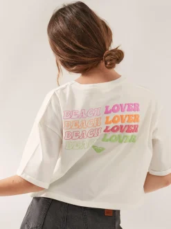 Roxy T-Shirts & Blouses*Call You Mine - Oversized Boxy T-Shirt Voor Meisjes 4-16 Snow White
