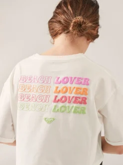 Roxy T-Shirts & Blouses*Call You Mine - Oversized Boxy T-Shirt Voor Meisjes 4-16 Snow White