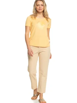 Roxy T-Shirts & Tops*Chasing The Wave - T-Shirt Voor Dames Flax